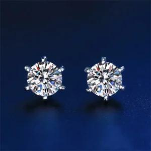 모이사나이트 귀걸이 5부 1캐럿 다이아귀걸이 랩다이아