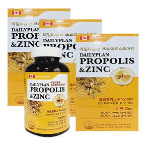 데일리플랜 프로폴리스 앤 아연 캐나다직수입 영양제 X 3개