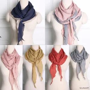 피그먼트국산 면 삼각 스카프 다양한19칼라