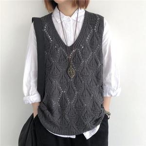 여성 오버핏 조끼  여름 박시 니트 베스트 vs-37