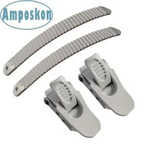 스노우보드 바인딩 보드 신발 부품 발목 스트랩 시스템 2 버클 및 흰색 1 세트