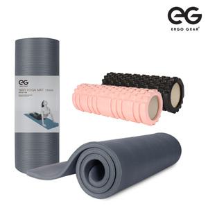 [EG] 에르고기어 NBR 20mm 요가매트 + 폼롤러 30*10cm 세트 구성 (매트 1개 + 폼롤러 1개)