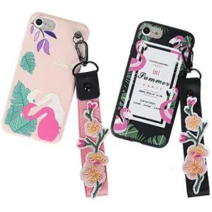 아트박스 키스맥 플라밍고 프리티자수 스트랩케이스 아이폰시리즈)