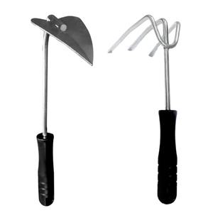 가오스 국내생산 텃밭 분갈이 원예공구 2종세트 세발갈고리 + 호미