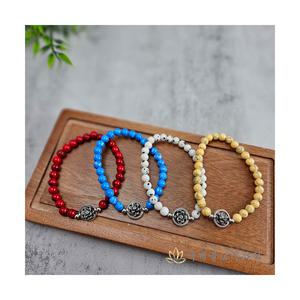 터키석연꽃합장주 - 원석팔찌 행운 재물 패션팔찌