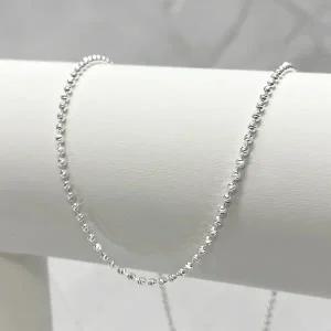 925 실버 은 목걸이 커팅 볼 체인 M-APN001