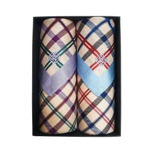 [매장정품] 닥스 남성 여성 선물 데일리 손수건 남녀 2매 세트 선염 번