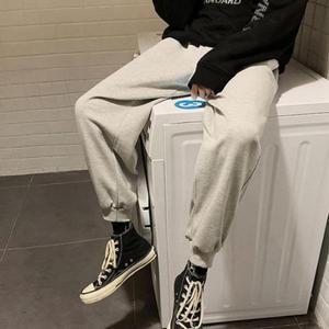 남자 배기팬츠 츄리링 검정색 회색 스웨트 바지_3