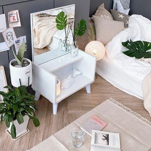 엣지있는 화장대 거울 수납장 (좌식) 46cm WB329