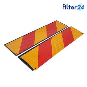 KC인증 중장비 화물차 알루미늄 후부 반사판 대형 SET+보조판 [600x140mm]