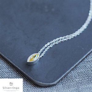 [실버링고]실버925 11월탄생석 고양이눈모양목걸이 베리타시트린마르퀴즈N