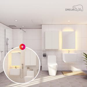 [오직 11일간+무22개월]11번가 단독 패키지 대림바스 코지스퀘어 거실욕실(LED 사각거울)+소형욕실 리모델링