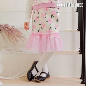 [보리보리/릴리푸리]릴리푸리 드로잉플라워스커트(핑크)