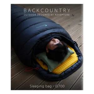 백컨트리 G700 구스다운 백패킹 경량 삼계절 사각 캠핑 침낭