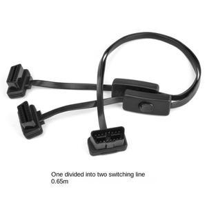 Jieyuan 스위치 Y 케이블 포함 OBD2 분배기 확장, 수 2 암 ELM327 GPS 자동 진단 커넥터,