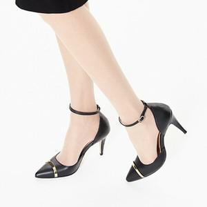 [지젤슈즈] 천연소가죽 금장장식 힐/[8896-1]