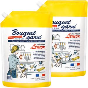 부케가르니 에코 주방세제 레몬향 리필, 2.1L, 2개
