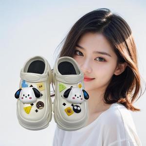 [라일리의류] Rly 여성 키높이 크 록스 EVA 푹신한 샌들 통굽 슬리퍼