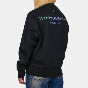 [우영미] 여성 그라데이션 백로고 스웨트셔츠 맨투맨 블랙 M241TS28743B