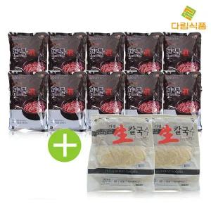 다림죽 팥칼국수 10인분세트 팥물 진 500g x10팩 + 생칼국수 2kg