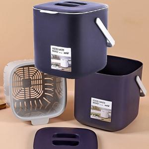 음식물쓰레기통 4리터 진공 밀폐 냄새차단 음쓰통 캠핑용 수거통 짬통 음식물 쓰레기통 d