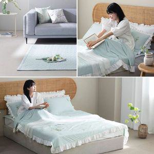 [지나송]슬러 냉감 꽃자수 침구세트(K)가방포장[34588926]