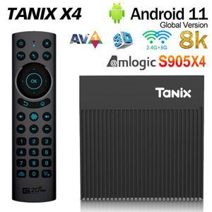 오리지널 Tanix X4 TV 박스 안드로이드 11.0 Amlogic S905X4 4G RAM 32G 64G ROM 3D BT 2.4G 5G 와이파이 8