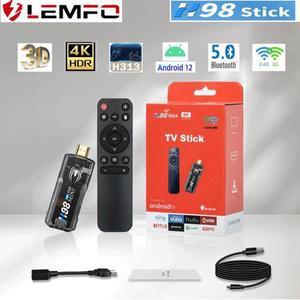 LEMFO 미니 TV 스틱  안드로이드 12  8K 3D 비디오 지원  4K 와이파이 6 HDR10 BT 에어플레이  앱 사전 설