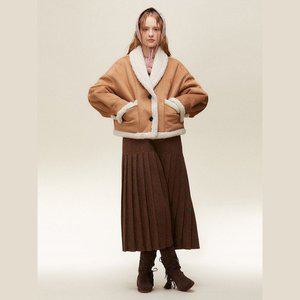 [써스데이아일랜드][Thursday Island] 숄카라 인조 무스탕(T228MLT231W)