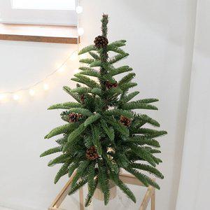 [플라워트리]크리스마스트리 미니트리 화분 나무 무장식 최고급 플렌츠 연그린트리 75cm 소형 테이블 탁...