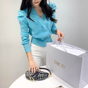 [미나그램] 푸티크 퍼프 니트 가디건