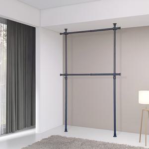 가화홈시스 무광 2단 옷걸이 행거 (NLB2200_BK)