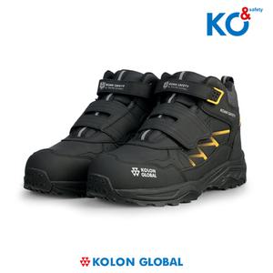 코오롱글로벌 와이드토캡 발편한 벨크로 경량 안전화 작업화 현장화 KS-613V