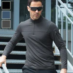 헬퍼3.0 남자 티셔츠 반집업 스판 남성 기능성 하이넥 긴팔티 등산티 (g527)