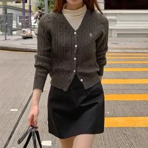 [모어렌] [MADE] 엔코코 꽈배기 브이넥 가디건[tcd0379]