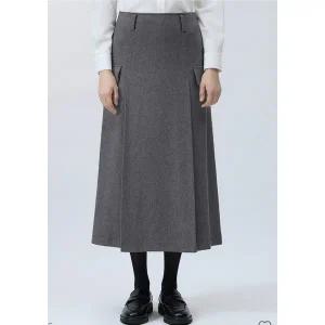 [리스트](신세계 사우스시티) 울 혼방 플리츠  롱스커트 TWWSKO82140