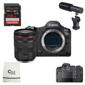 (컴온탑) 캐논 정품 EOS R5 Mark II + RF 24-105mm F4L IS USM KIT + 익스트림 프로 256GB + 보호필름 + 세무 융 & 포토리뷰 카메라 마이크  (재고보유) (200대 판매돌파)