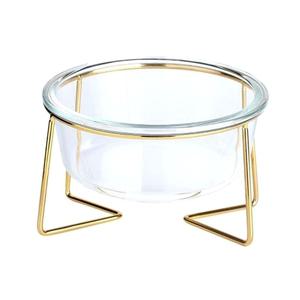 강아지 고양이 1구 물그릇 투명식기 유리재질 밥그릇 (WBB4143)