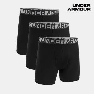 [롯데백화점]언더아머 남성 UA 에센셜 코튼 6인치 드로즈 3장 세트 1387429-001