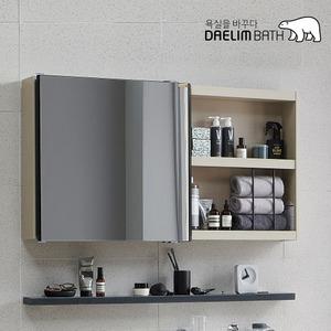 대림바스 네오 센스 슬라이딩 욕실 상부장 수납장 욕실장 (블랙컬러)