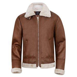 [디바옴므]겨울 박스핏 하이넥 벨티드 집업 무스탕 점퍼