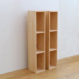 [갤러리데코]간편조립 DIY 편백나무 슬림 3단 책장 틈새 수납장 1p 원목책장