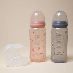[그린맘][컬러세트] PP 컬러 슬림형 젖병240ml2개 아이쏙2개(케이스)