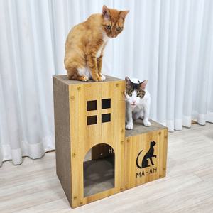 고양이 계단 스크래쳐 숨숨집 하우스 PTVC-11