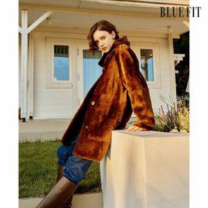 [블루핏][론칭가1,290,000원 20만원 ]블루핏 스페인 라도마 리버시블 하프 무스탕