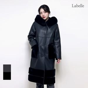 나파 폭스후드 무스탕 리버시블 롱코트_LB115CT_N