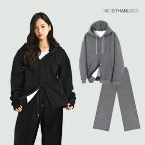 최대75%) 25FW 기모 트레이닝복 와이드팬츠 투웨이 후드집업 SET 남녀공용 맨투맨 후드집업 조거팬츠 원마일웨어 FW 의류모음 빅사이즈 M~2XL