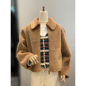 갤러리아 ab.f.z 카멜 뽀글이 집업 자켓 ACZ1QF01A