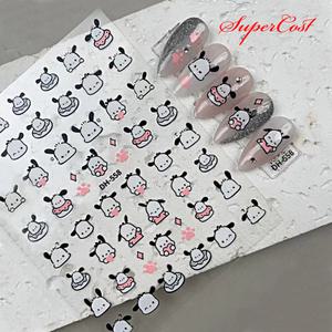 네일아트 귀여운 케릭터 강아지 냥이 네일스티커 3종