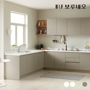 나비드 주방 싱크대 시공 ㄱ자 5.2m E0 PET소재